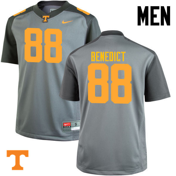 Men #88 Brandon Benedict Tennessee Volunteers College Football Jerseys-Gray